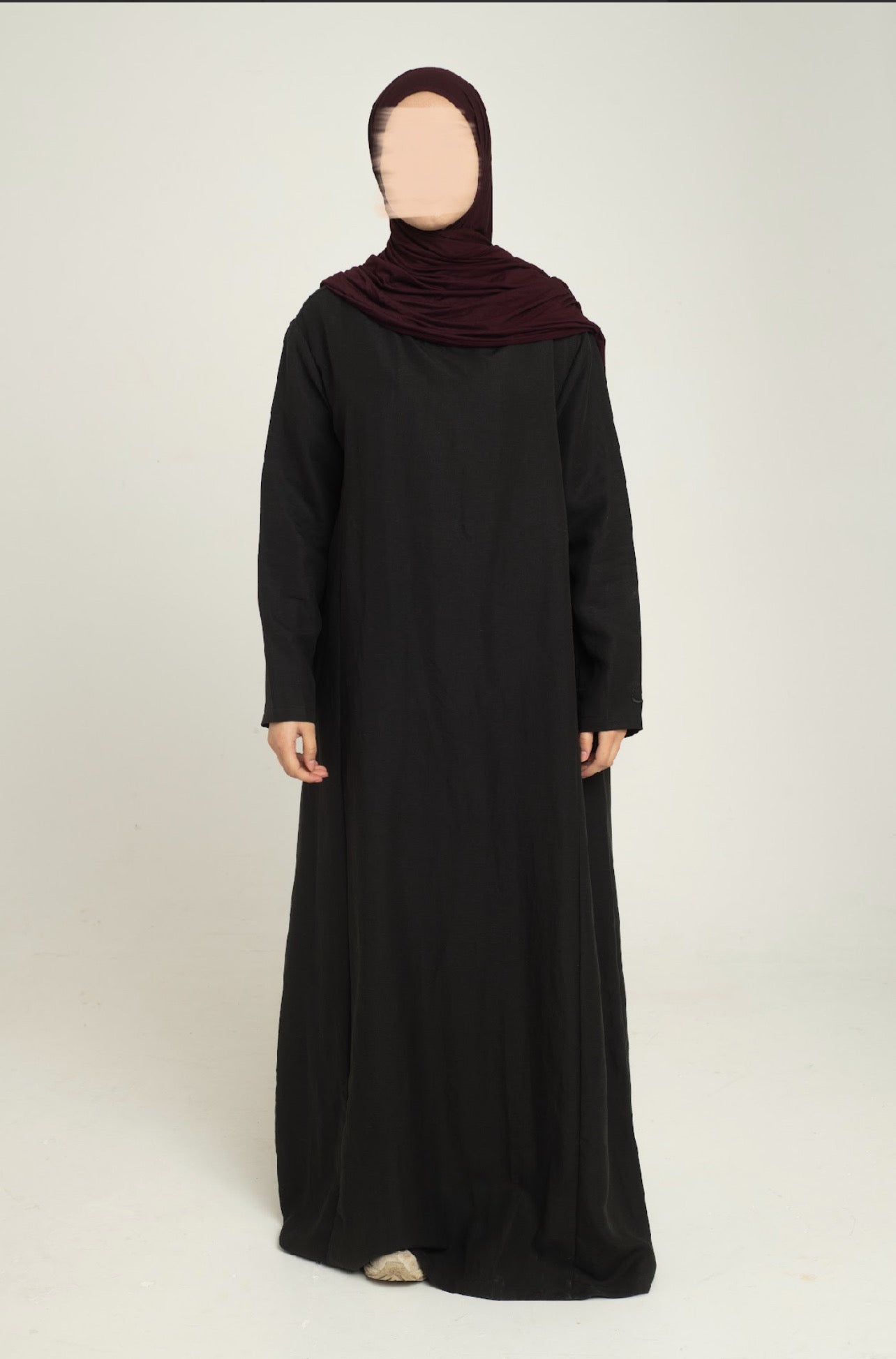 Black straight sleeve abaya