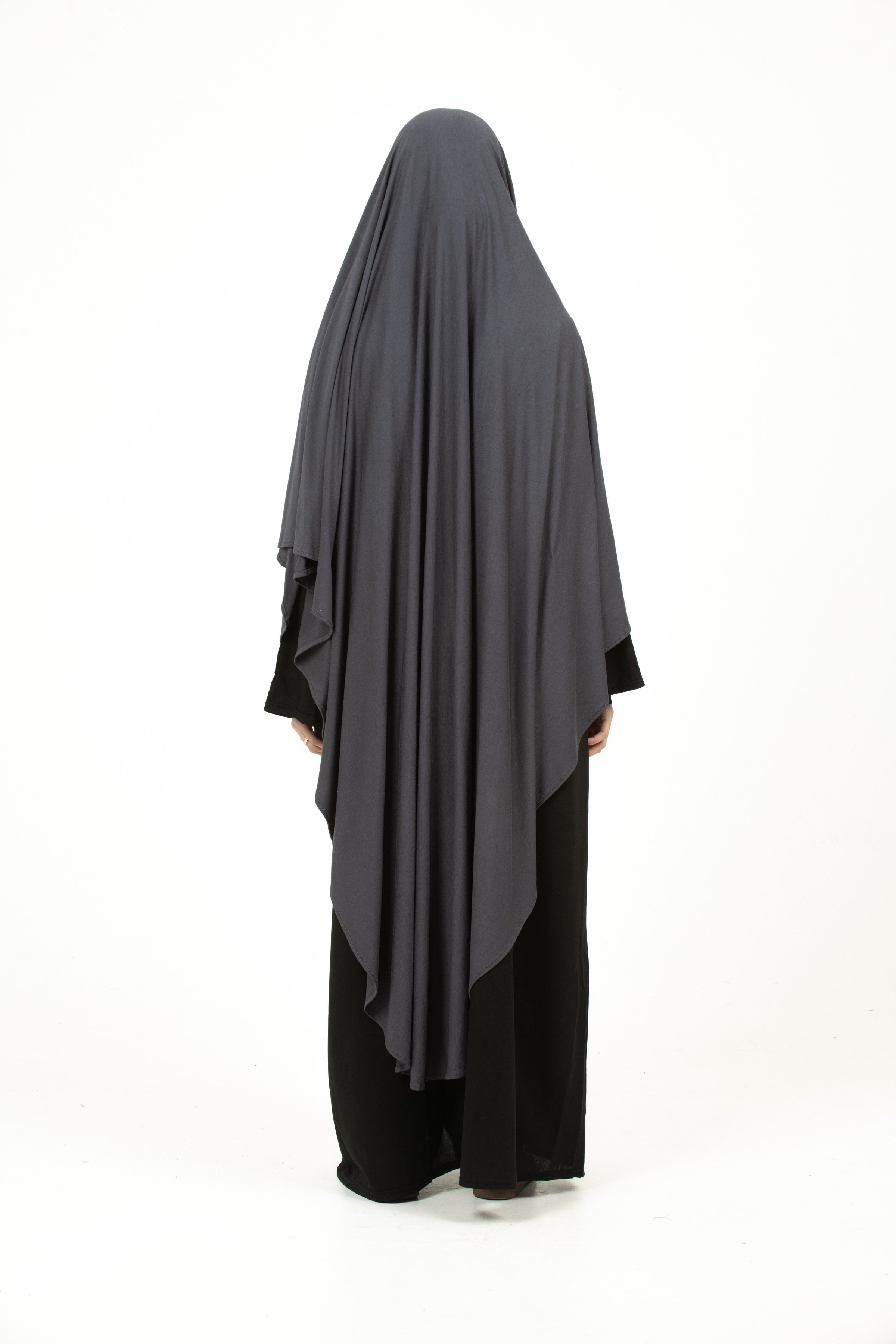 Navy Grey Maxi Khimar