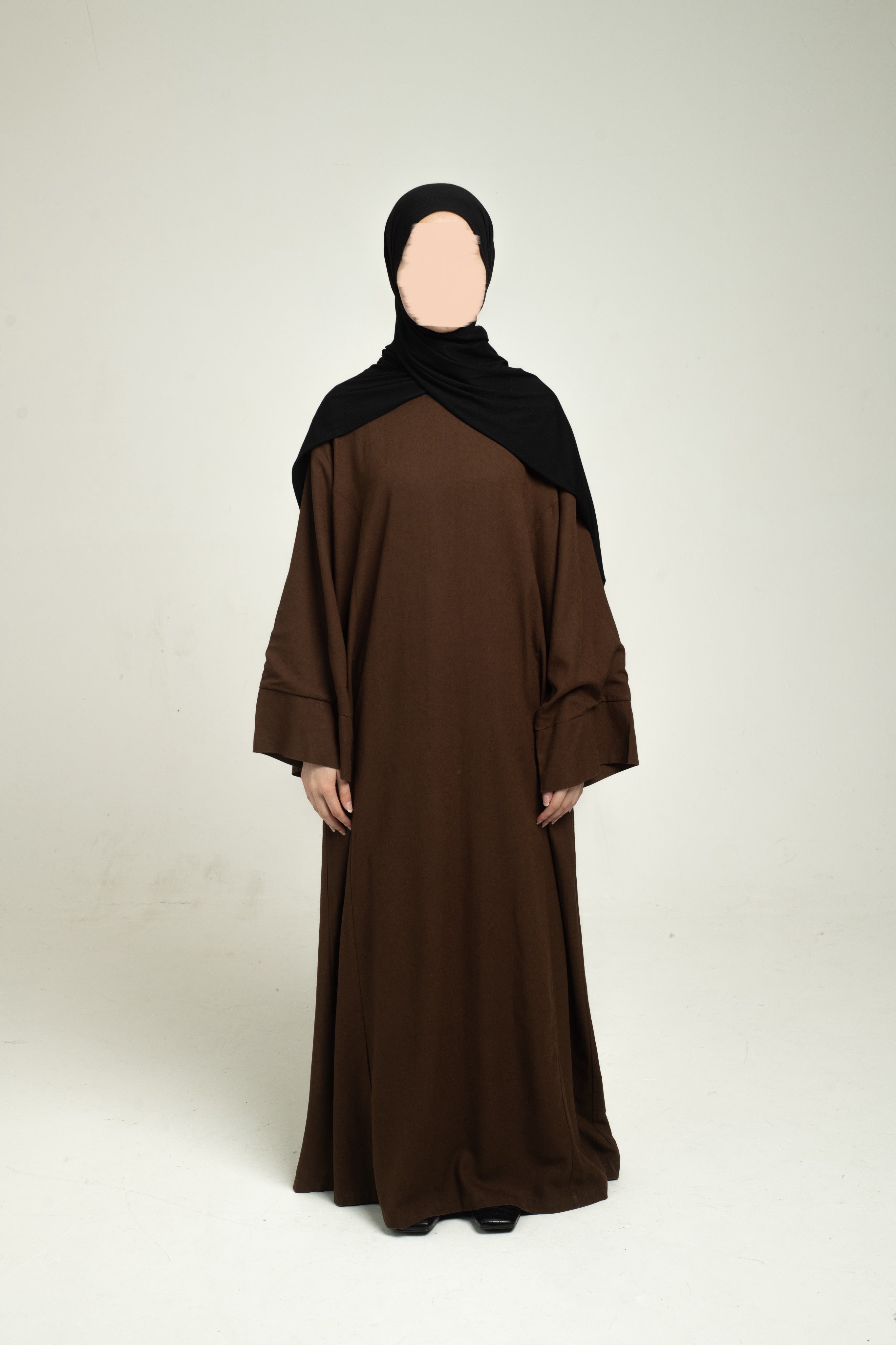 Linen Abaya - Chocolate