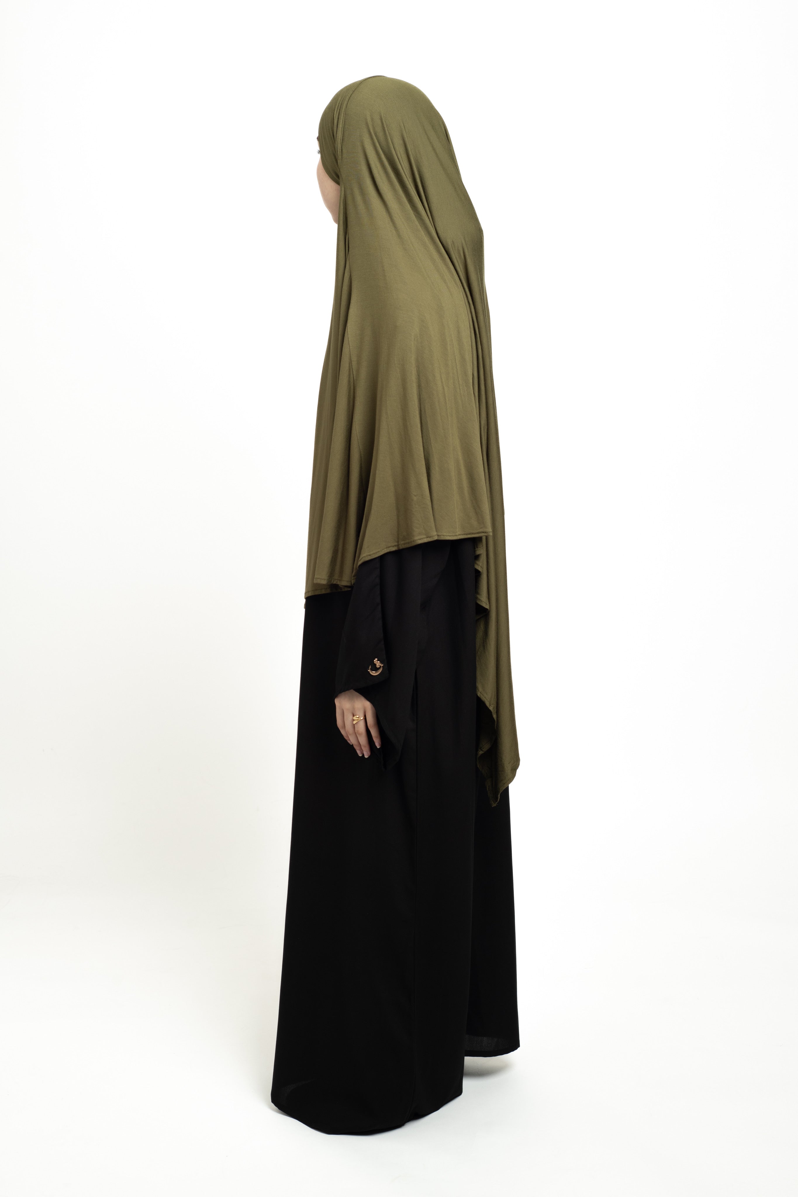 Olive Short Diamond Khimar