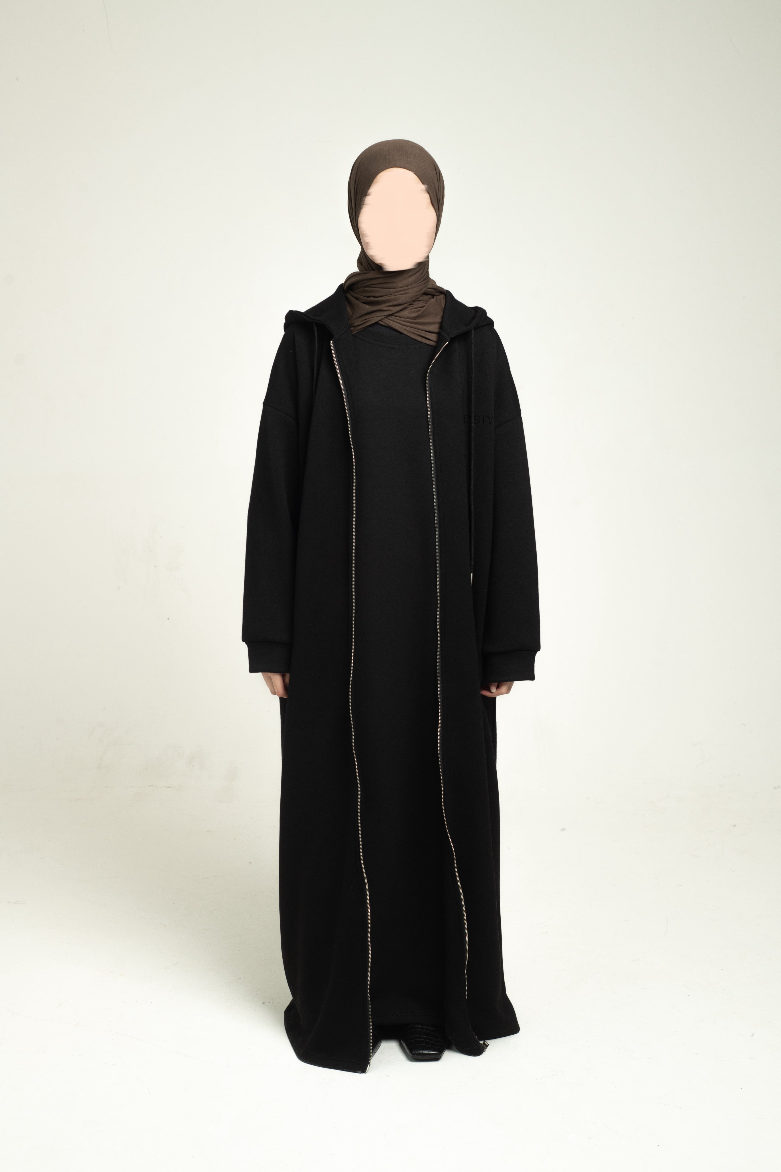 Hoodie Abaya - Black