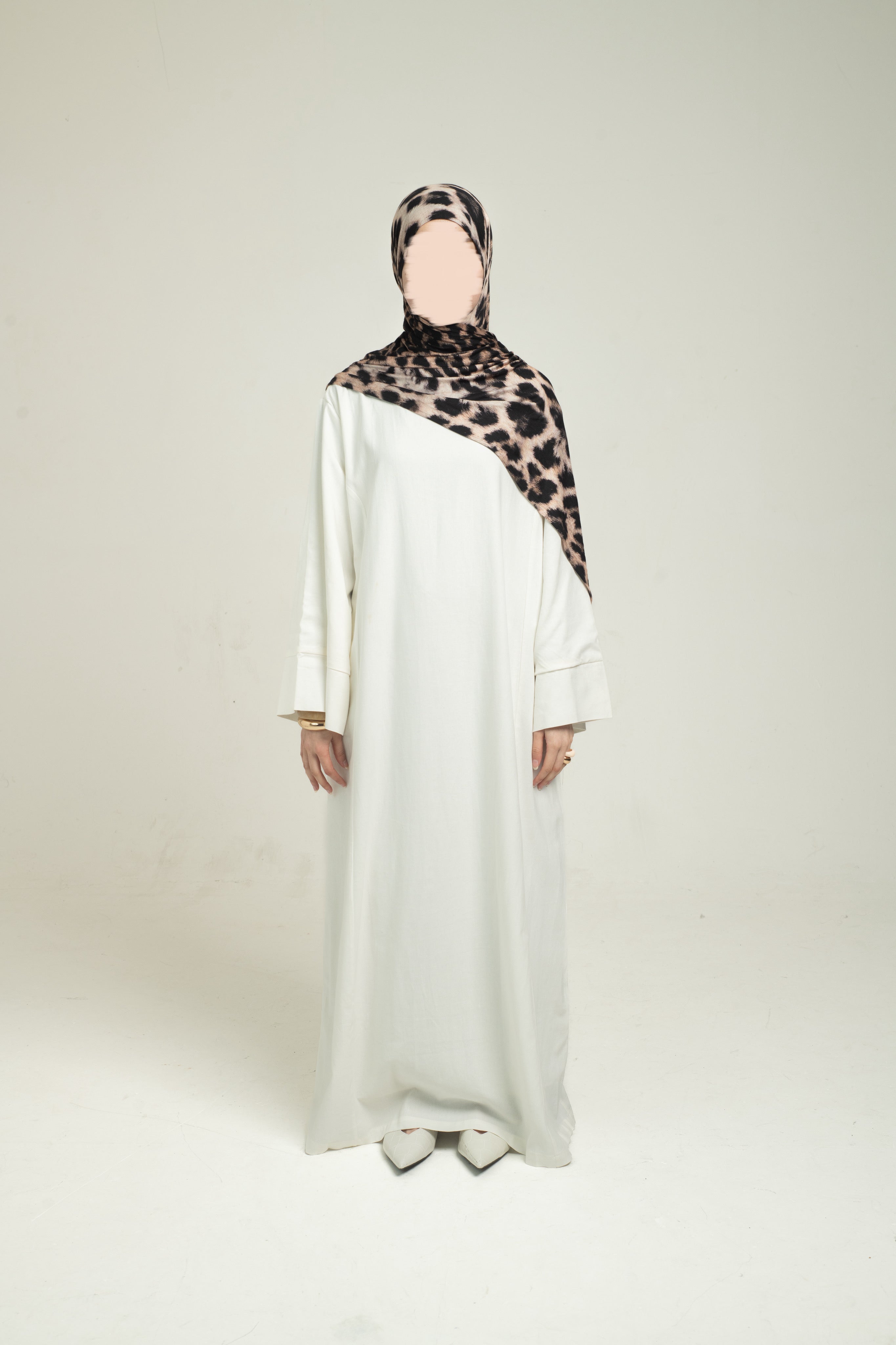 Linen Abaya - White