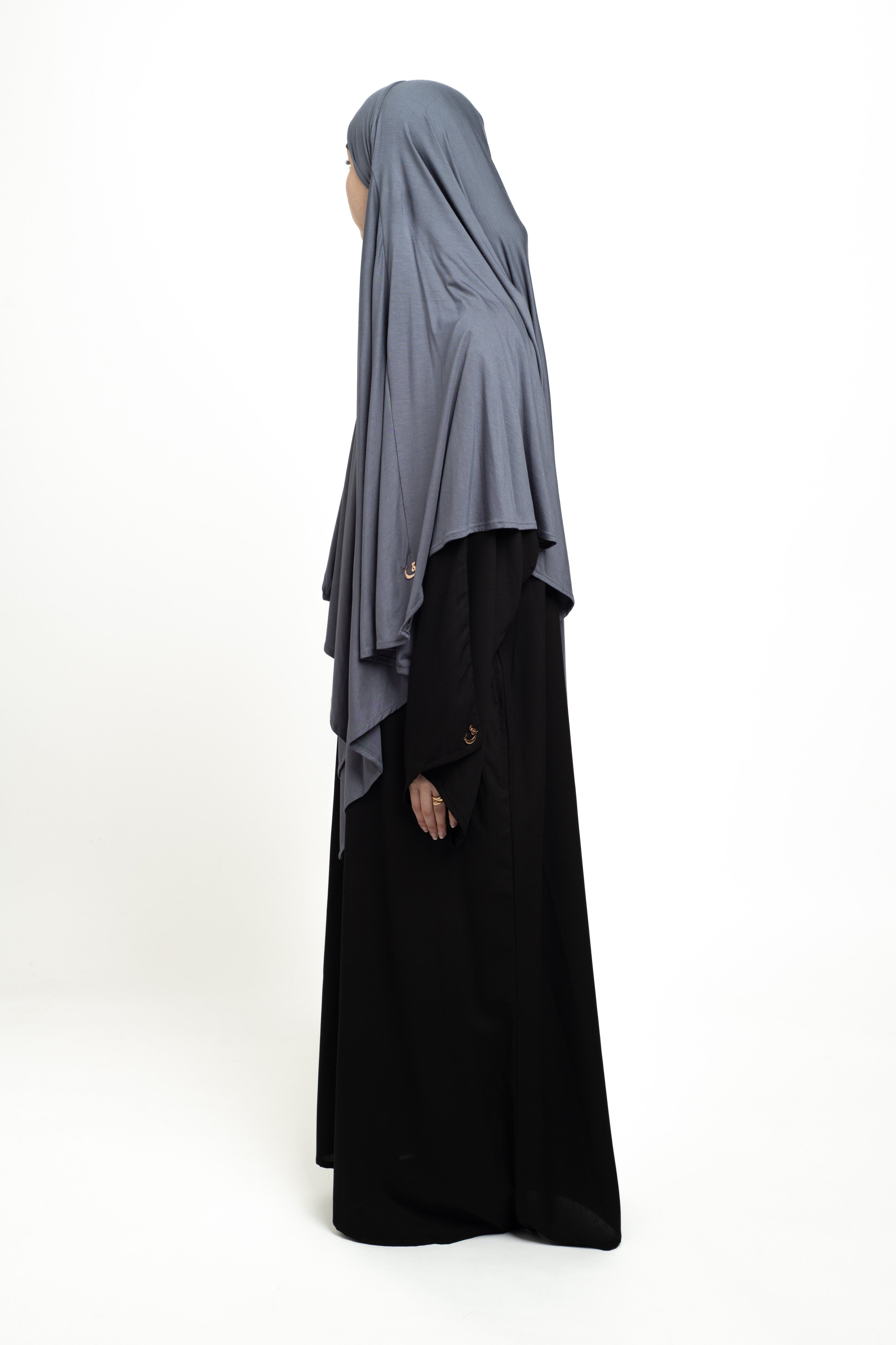Violet Grey Regular Khimar