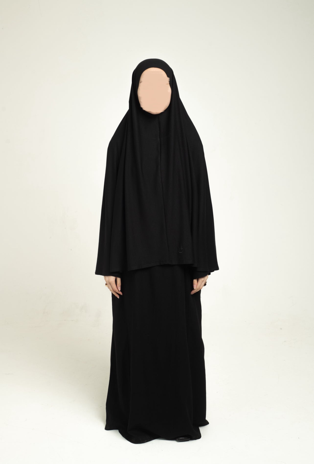 Knit Short Khimar - Black