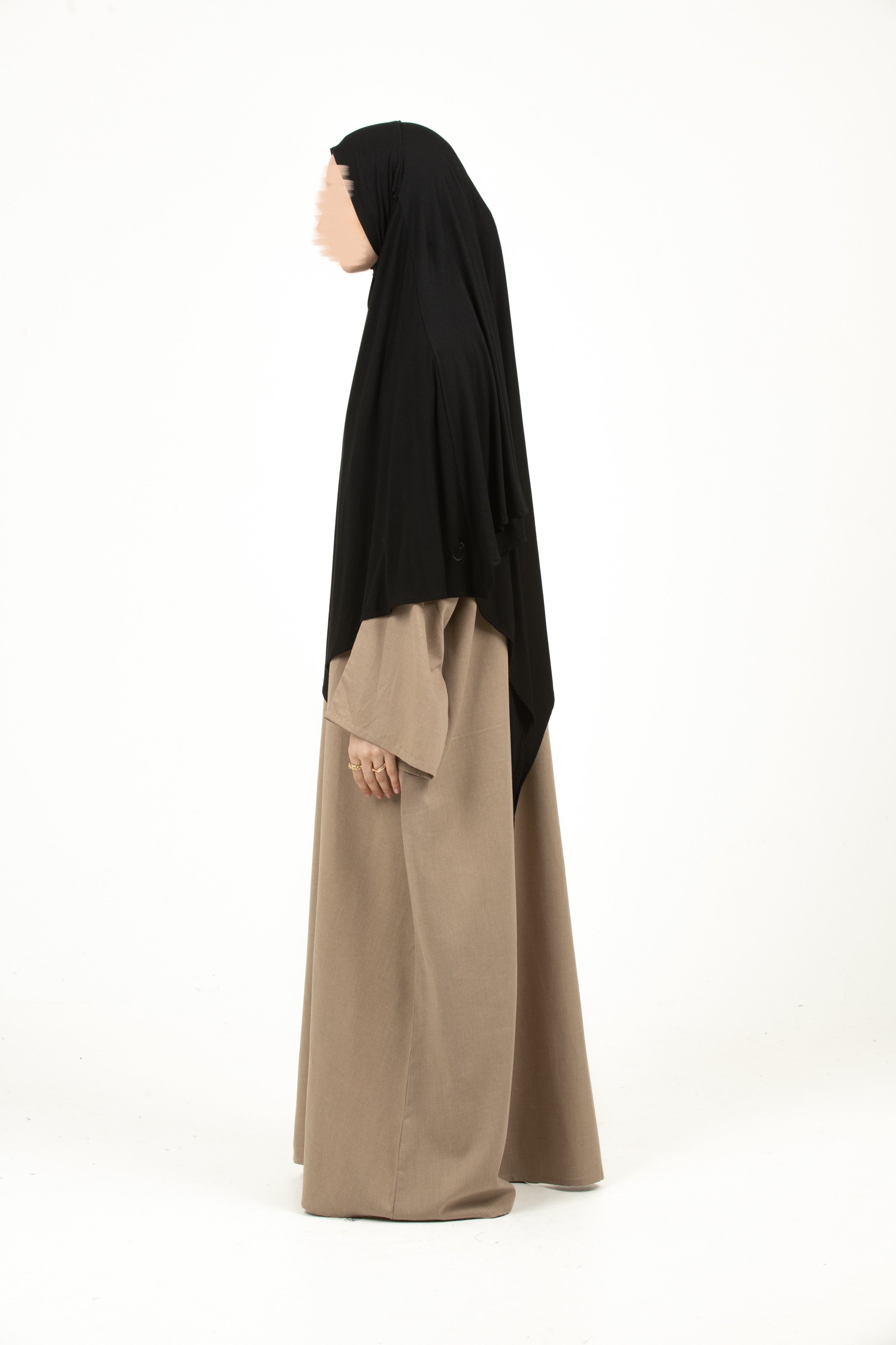 Black Short Diamond Khimar